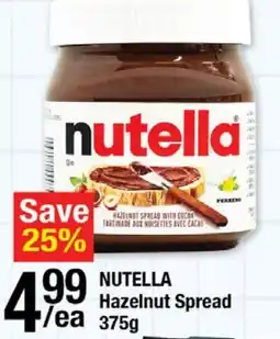 Arz Fine Foods nutella hazelnut spread offer