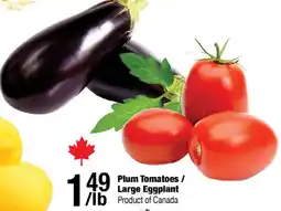 Arz Fine Foods Plum Tomatoes/Large Eggplant offer