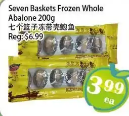 Food Depot Supermarket Seven Baskets Frozen Whole Abalone offer