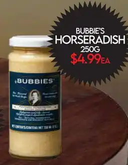 Fiesta Farms BUBBIE'S HORSERADISH offer
