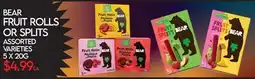 Fiesta Farms BEAR FRUIT ROLLS OR SPLITS offer