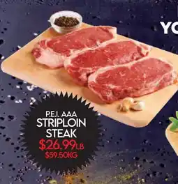 Fiesta Farms P.E.I. AAA STRIPOIN STEAK offer