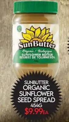Fiesta Farms SUNBUTTER ORGANIC SUNFLOWER SEED SPREAD offer