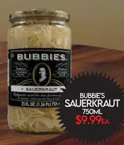 Fiesta Farms BUBBIE'S SAUERKRAUT offer