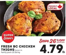 Fresh St Market Fresh bc chicken thighs offer