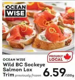 Fresh St Market Ocean Wise Wild BC Sockeye Salmon Lox Trim offer