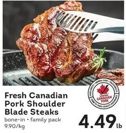 Fresh St Market Fresh Canadian Pork Shoulder Blade Steaks offer