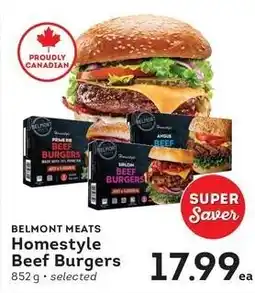 Fresh St Market Belmont Meats Homestyle Beef Burgers offer