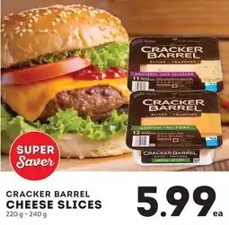 Fresh St Market Cracker Barrel cheese slices offer