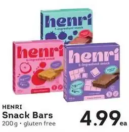Fresh St Market henri snack bars offer