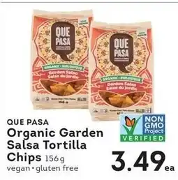 Fresh St Market Que pasa Organic Garden Salsa Tortilla Chips offer