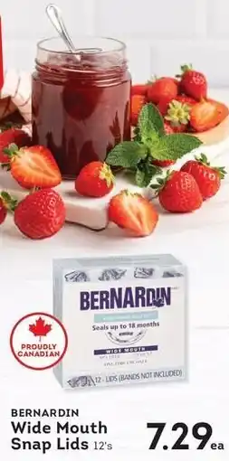Fresh St Market Bernardin wide mouth snap lids offer