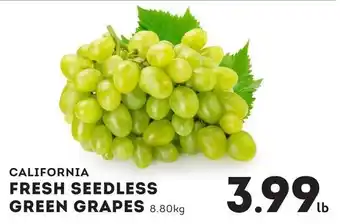 California fresh seedless green grapes