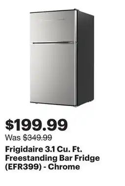 Best Buy Frigidaire 3.1 Cu. Ft. Freestanding Bar Fridge (EFR399) - Chrome offer