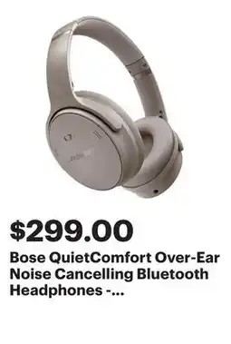 Best Buy Bose QuietComfort Over-Ear Noise Cancelling Bluetooth Headphones - Sandstone offer