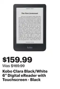 Best Buy Kobo Clara Black/White 6 Digital eReader with Touchscreen - Black offer