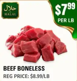 Atiya's Fresh Farm Beef boneless offer