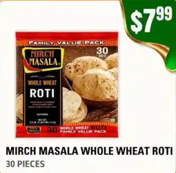 Atiya's Fresh Farm Mirch Masala whole wheat roti offer