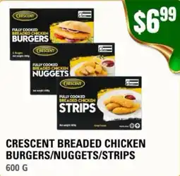 Atiya's Fresh Farm Crescent breaded chicken burgers/nuggets/strips offer