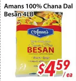 Bestco Food Mart Amans 100% Chana Dal Besan 4LB offer