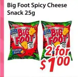 Bestco Food Mart Big Foot Spicy Cheese Snack offer