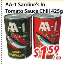 Bestco Food Mart AA-1 Sardine's In Tomato Sauce Chili offer