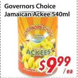 Bestco Food Mart Governors Choice Jamaican Ackee offer
