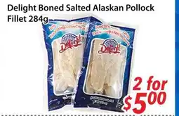 Bestco Food Mart Delight Boned Salted Alaskan Pollock Fillet offer
