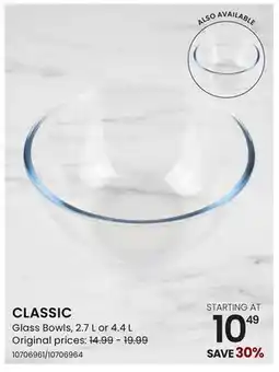 Stokes CLASSIC Glass Bowls offer