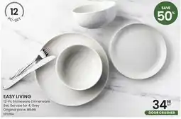 Stokes EASY LIVING 12-Pc Stoneware Dinnerware Service for 4 offer
