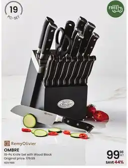 Stokes RemyOlivier OMBRE 19-Pc Knife Set with Wood Block offer