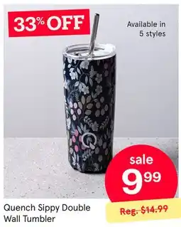 Kitchen Stuff Plus Quench Sippy Double Wall Tumbler offer