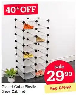 Kitchen Stuff Plus Closet Cube Plastic Shoe Cabinet offer