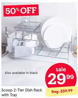 Kitchen Stuff Plus Scoop 2-Tier Dish Rack with Tray offer