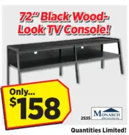 Surplus Furniture Black Wood Grain 72 TV Console offer