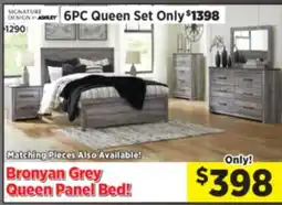 Surplus Furniture Bronyan Grey Queen Bed offer