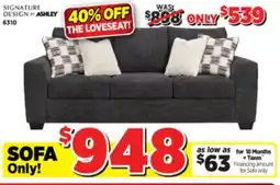 Surplus Furniture Loreo Ebony Sofa offer