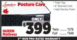 Surplus Furniture Posture Care Queen Mattress offer