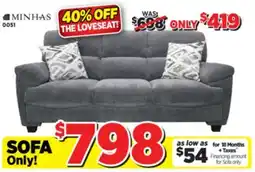 Surplus Furniture Galt Granite Sofa offer