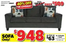 Surplus Furniture Erinslane Dusk Sofa offer