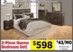 Surplus Furniture Montana 3-Piece Queen Bedroom Set offer