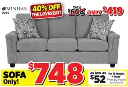 Surplus Furniture Nova Dova Sofa offer