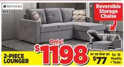 Surplus Furniture Soren Fog 2Pc Sleeper Sectional offer