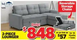 Surplus Furniture Stone Grey Storage Sleeper Sectional offer