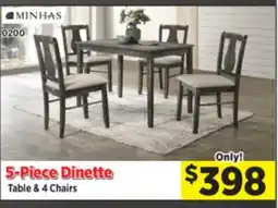 Surplus Furniture Kaylee Weathered Grey 5Pc Dinette offer