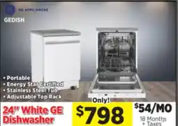 Surplus Furniture 24 White GE Dishwasher offer