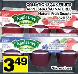 Supermarché PA COLLATIONS AUX FRUITS APPLESNAX AU NATUREL | Natural Fruit Snacks offer