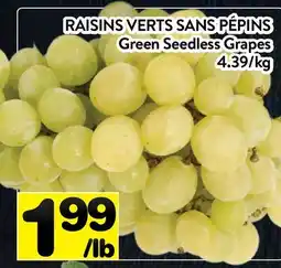 Supermarché PA RAISINS VERTS SANS PÉPINS | Green Seedless Grapes offer