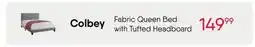Meubles RD colbey - Fabric Queen Bed with Tufted Headboard offer