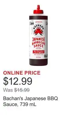 Costco Bachan's Japanese BBQ Sauce offer
